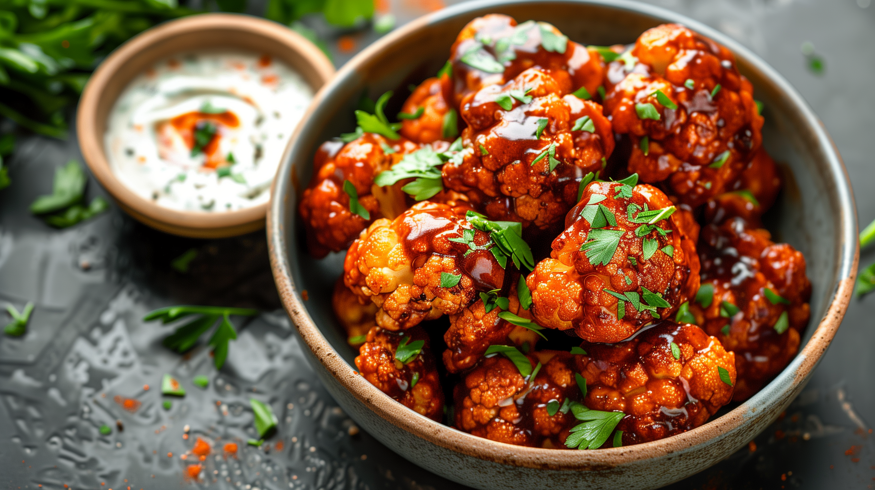 Air Fryer BBQ Cauliflower Bites